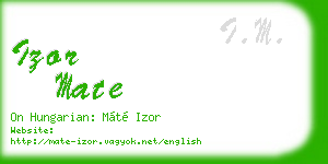 izor mate business card